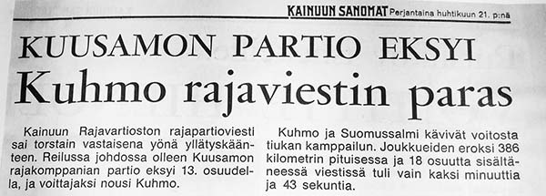 Palstatilaa lehdissä.